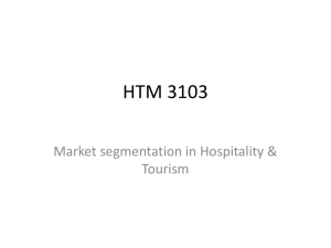 HTM 3103 CONSUMER BEHAVIOR FOR HOSPITALITY & TOURISM