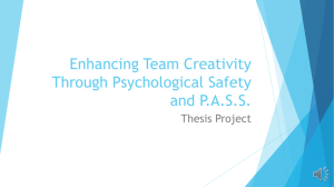 Enhancing Team Creativity Through Psychological Safety and P.A.S.S.