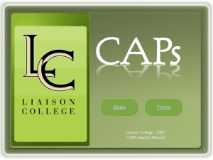 caps - Liaison College