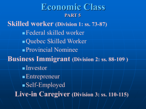 Economic Class - University of Toronto Faculty of Law