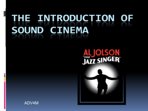 3 The Introduction of Sound to Cinema