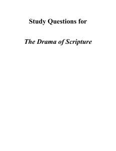 The Drama of Scripture, Part 1: Old Testament
