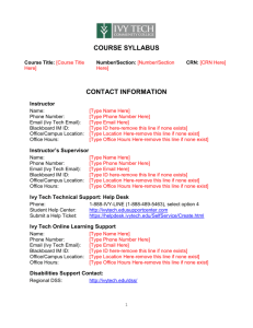 Template - Faculty list - Ivy Tech Community College