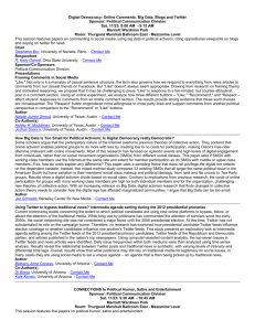 Abstracts Saturday, Nov. 23 - Political Communication Division