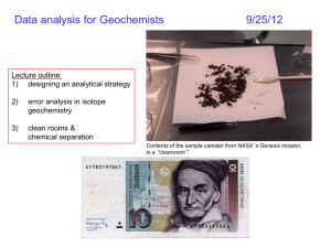 Analytical methods & Data analysis for geochemists