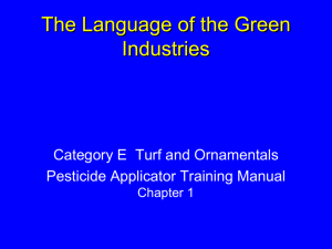 The Language of the Green Industry (manual E, chapter 1)