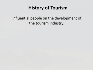 Cheat Sheet - History of Tourism