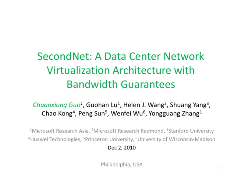 secondnet-a-scalable-data-center-network-virtualization