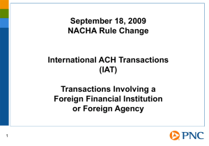 Why NACHA is implementing IAT?