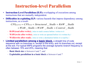 Instruction-Level Parallelism