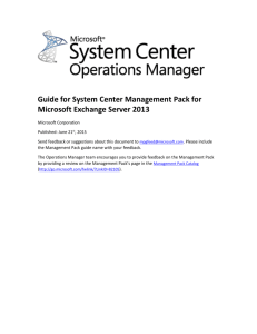 Exchange 2013 Server Health Sets