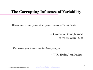 The Corrupting Influence of Variability