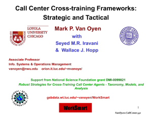 Call Center Cross-training Framework