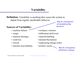 Measuring Process Variability