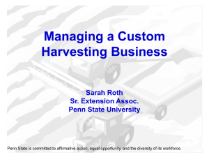 Managing a Custom Harvesting Business