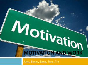 Motivation and Work - rcook