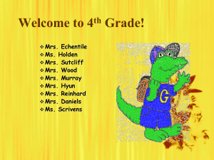 Welcome to 4th Grade! - Gorman Crossing Gators