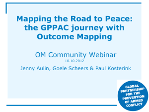 Presentation slides: Mapping the Road to Peace