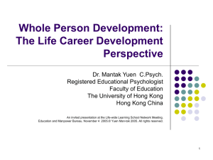 Whole Person Development: The Life Skills Development Perspective