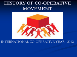 history of co-operative movement