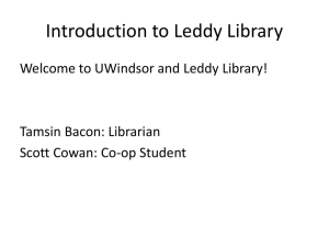 Introduction to Leddy Library for students with Learning Disabilities