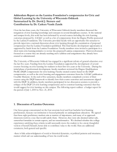 WI_Addendum Report on the Lumina Foundation's Competencies