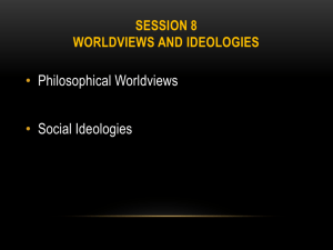 The Way of Wisdom – Session 8 – Worldviews and