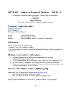 HSTR 400: Historical Research Seminar, which is designated as an