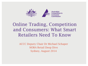 Online Trading, Competition and Consumers