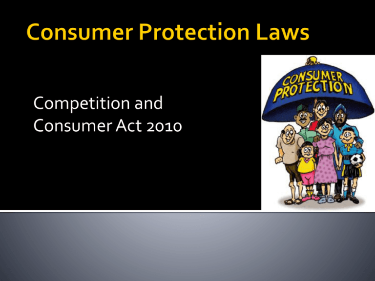 Presentation 6 Australian Consumer Law Presentation 6 Australian Consumer Law