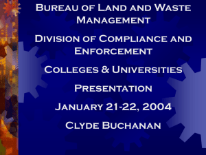 Clyde Buchanan, DHEC Bureau of Land and Waste Management