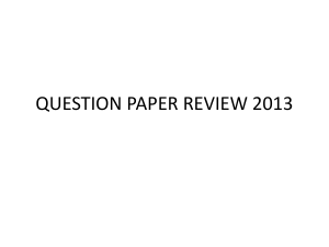 question paper review 2013