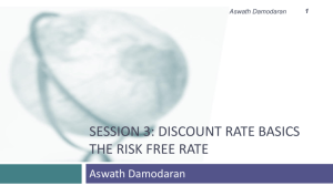 Risk free Rates, Risk Premiums and Betas