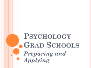 Grad Schools - the Department of Psychology at Illinois State