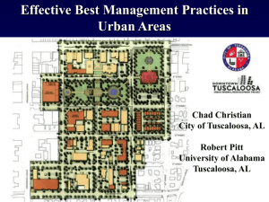 M4 Urban Area Controls for Tuscaloosa ultra urban area