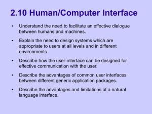 2.1 Human/Computer Interface - Computing and ICT in a Nutshell