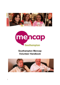 Volunteer Handbook - Southampton Mencap