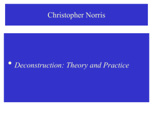 Deconstruction: Theory and Practice