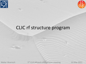 CLIC rf program plans final