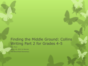 Finding the Middle Ground: Collins Writing Part 2