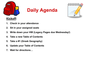 Daily Agenda - SharpSchool