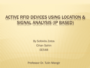 Active RFID Devices Using location & Signal Analysis (IP Based)