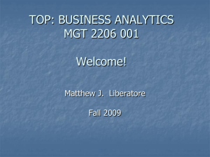 TOP: BUSINESS ANALYTICS MGT 2206 001