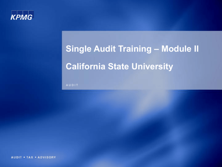 Module II - The California State University