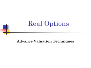 Real options notes