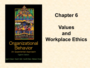 Values and Workplace Ethics