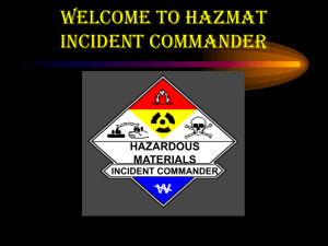 welcome to hazmat incident commander