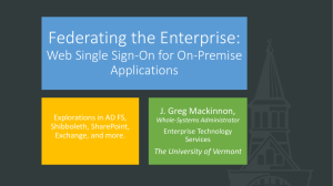 Federating the Enterprise: Web Single Sign-On for On