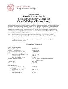 Rockland Community College - Cornell University College of