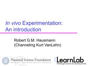 In vivo Experimentation: An introduction